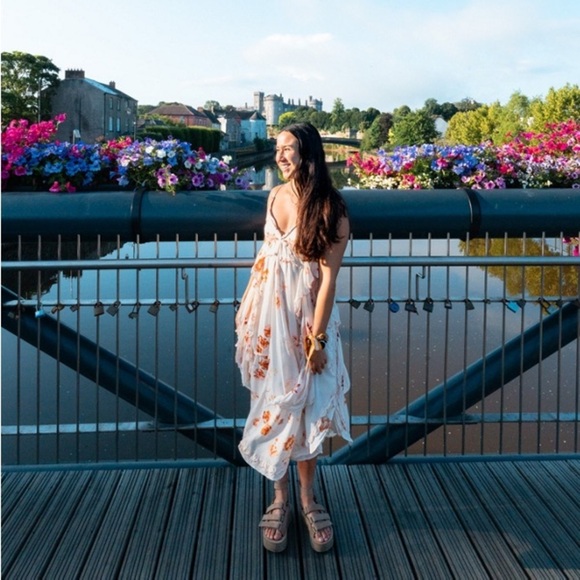 FREE PEOPLE Audrey Embroidered Maxi Dress in Ivory XS - Picture 6 of 16